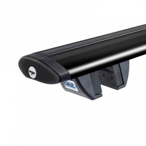 Sistem de 2 bare transversale aluminiu CRUZ 925-795 Airo Dark R128 pentru Ford Courier II Tourneo/Transit 5p (railing) (2014-->) cu bare longitudinale - Img 3