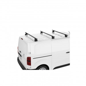 Sistem de 3 bare transversale otel CRUZ 923-066 Cargo Xpro SF3-145 pentru Volkswagen Transporter T6 L1H1 (T profile) (2015-->) cu profil T si puncte fixe - Img 4