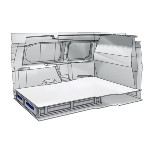 Sistem de sertare sub podea XLD Line Provan 57-1-156-00 pentru MERCEDES Citan 2022, ampatament L3 (3081 mm), inaltime H1 (1258 mm) - Img 1