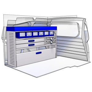 Sistem mobilier modular pe partea stanga Provan 57-1-108-00 pentru RENAULT Express 2021, ampatament L1 (2812 mm), inaltime H1 (1811 mm) - Img 2