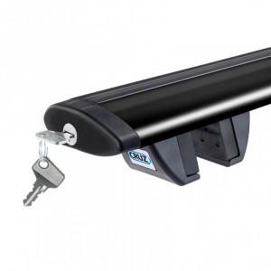 Sistem de 2 bare transversale aluminiu CRUZ 925-795 Airo Dark R128 pentru Ford Courier II Tourneo/Transit 5p (railing) (2014-->) cu bare longitudinale - Img 4