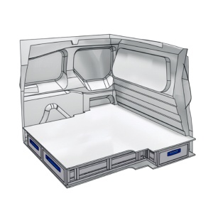Sistem de sertare sub podea XLD Line Provan 57-1-109-00 pentru FORD Transit Connect 2014, ampatament L1 (2662 mm), inaltime H1 (1844 mm) - Img 2