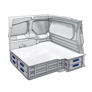Sistem de sertare sub podea XLD Line Provan 57-1-110-00 pentru FORD Transit Connect 2014, ampatament L1 (2662 mm), inaltime H1 (1844 mm) - Img 2
