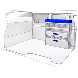 Sistem mobilier modular pe partea dreapta Provan 57-1-116-00 pentru FIAT Scudo 2022, ampatament L1 (2925 mm), inaltime H1 (1905 mm) - Img 3