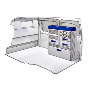 Sistem mobilier modular pe partea dreapta Provan 57-1-118-00 pentru FIAT Scudo 2022, ampatament L1 (2925 mm), inaltime H1 (1905 mm) - Img 3