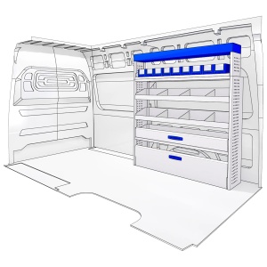 Sistem mobilier modular pe partea dreapta Provan 57-1-138-00 pentru FIAT Ducato 2006, ampatament L3 (4035 mm), inaltime H1 (2522 mm) - Img 3