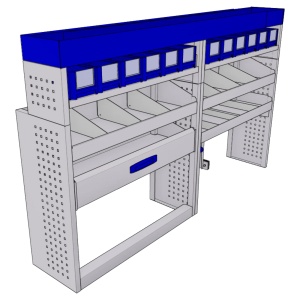 Sistem mobilier modular pe partea stanga Provan 57-1-122-00 pentru VOLKSWAGEN Transporter 2003, ampatament L2 (3400 mm), inaltime H2 (2477 mm) - Img 1