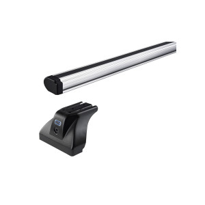 Sistem de 3 bare transversale aluminiu CRUZ 925-098 Alu Cargo Dark AF pentru Volkswagen Crafter L3H2 (without lights on the roof) (2017-->) cu puncte fixe - Img 5