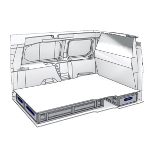 Sistem de sertare sub podea XLD Line Provan 57-1-148-00 pentru VAUXHALL Combo 2018, ampatament L2 (2975 mm), inaltime H1 (1817 mm) - Img 2