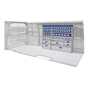 Sistem mobilier modular pe partea dreapta Provan 57-1-152-00 pentru IVECO Daily 2014, ampatament L4 (4100 mm), inaltime H3 (2780 mm) - Img 2