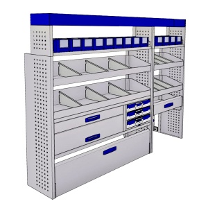 Sistem mobilier modular pe partea stanga Provan 57-1-136-00 pentru CITROEN Jumper 2006, ampatament L1 (3000 mm), inaltime H2 (2522 mm)
