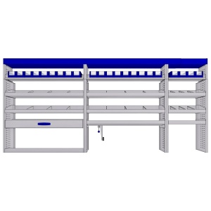 Sistem mobilier modular pe partea stanga Provan 57-1-145-00 pentru IVECO Daily 2014, ampatament L4 (4100 mm), inaltime H3 (2780 mm) - Img 2