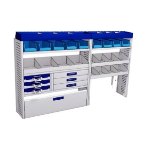 Sistem mobilier modular Provan LVOS-1002-1 pentru MERCEDES Sprinter 2018, ampatament L1 (3259 mm) tractiune fata, inaltime H2 (2642 mm)