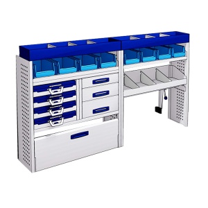 Sistem mobilier modular Provan MVOS-1003-1 pentru VAUXHALL Vivaro 2016-2019, ampatament L1 (3098 mm), inaltime H1 (1971 mm)