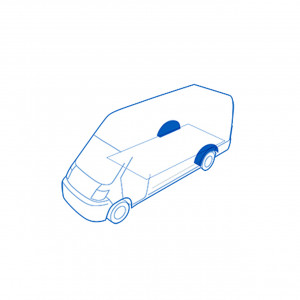 Acoperitoare roata Plastic (ABS) de 3mm pentru VOLKSWAGEN Transporter L2 model 2019 -, cu tractiune fata - Img 2