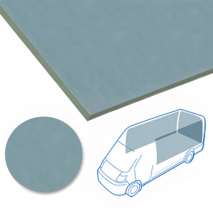 Capitonaj pereti Plastic de 4 mm pentru VOLKSWAGEN Crafter 3250 L1H2 model 2006 - 2016, cu tractiune spate si usi culisante pe partea dreapta, cu geamuri, suprafata de 9.83 mp