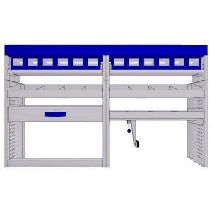 Sistem mobilier modular pe partea stanga Provan 57-1-122-00 pentru VOLKSWAGEN Transporter 2003, ampatament L2 (3400 mm), inaltime H2 (2477 mm) - Img 2
