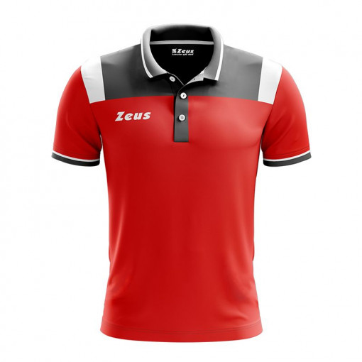 Детска маица ZEUS Polo Vesuvio Rosso/Dark Grey