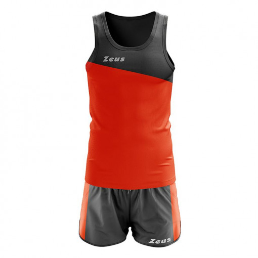 Машки комплет дрес за трчање ZEUS Kit Robert Grigio/Arancio