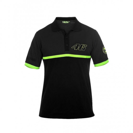 црна маица со зелено раб VR/46