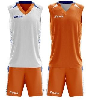 Двостраниот кошарски дрес ZEUS Reversible Kit Jam Arancio/Bianco