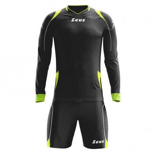 Детски голмански дрес ZEUS Kit Gk Paros Nero/Giallo Fluo