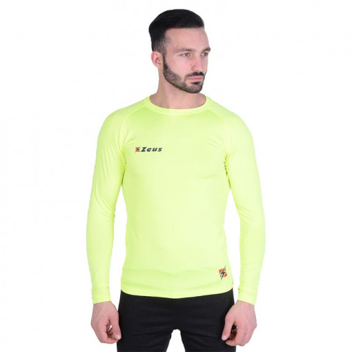 Машка спортска топлинска блуза ZEUS Maglia Fisiko M/L Giallo fluo