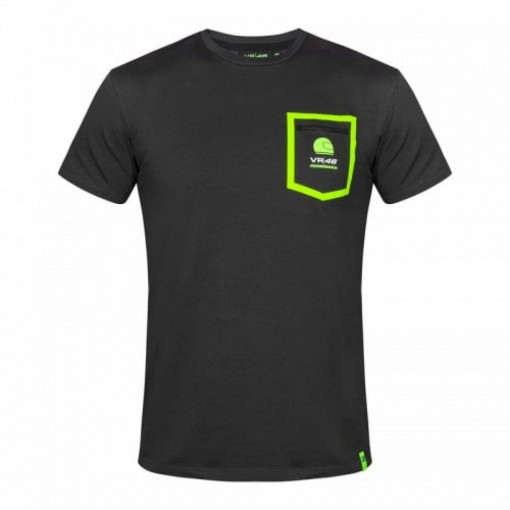 Темна сива маица со светло зелена принт VR/46