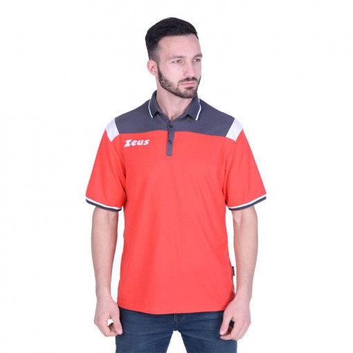 Машка маичка ZEUS Polo Vesuvio Rosso/Dark Grey