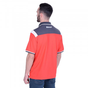 Машка маичка ZEUS Polo Vesuvio Rosso/Dark Grey - Img 2