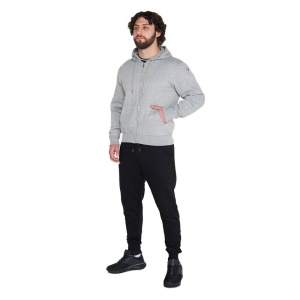Машки дуксер ZEUS Felpa Ultra C/Zip Grigio - Img 3