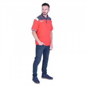 Машка маичка ZEUS Polo Vesuvio Rosso/Dark Grey - Img 3