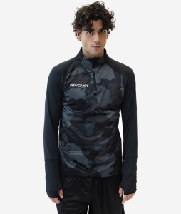 Машка Блуза GIVOVA Maglia Tecnica Half Zip Army 1009 - Img 2