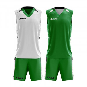 Двостраниот кошарски дрес ZEUS Reversible Kit Jam Verde/Bianco