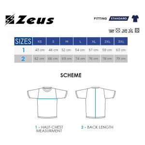 Машка маичка ZEUS T-shirt Plinio Blu/Bianco - Img 2