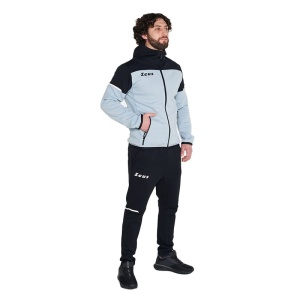 Машки дуксер ZEUS Felpa Tech Bikolor Dark Grigio/Nero - Img 6