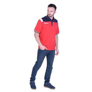 Машка маичка ZEUS Polo Vesuvio Blu/Rosso - Img 3