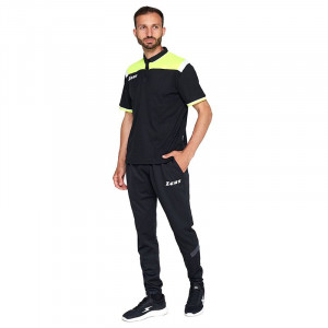 Машка маичка ZEUS Polo Vesuvio Nero/Giallo Fluo - Img 2
