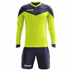 Детски футбалски комплет дрес ZEUS Kit Ulysse ML Giallo fluo/Blu