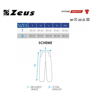 Машки хеланки ZEUS Pantalone Fisiko Blu/Giallo - Img 2