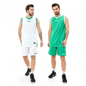 Двостраниот кошарски дрес ZEUS Kit Doblo Verde/Bianco