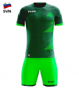 Детски комплет дрес ZEUS Kit Mundial SVN Verde/Verde Fluo