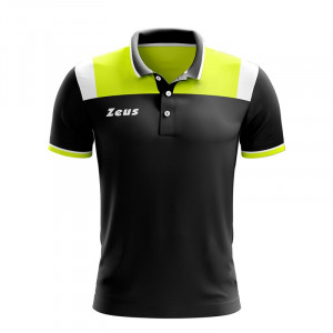 Машка маичка ZEUS Polo Vesuvio Nero/Giallo Fluo - Img 4