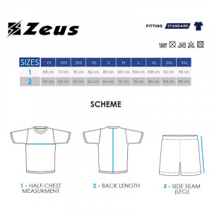 Машки комплет дрес ZEUS Kit Apollo Blu/Royal - Img 5