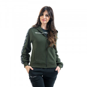 Женски дуксер GIVOVA Felpa Full Zip Band 0051