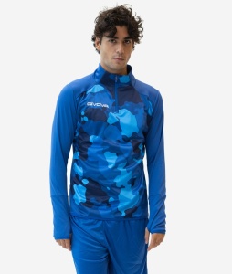 Машка Блуза GIVOVA Maglia Tecnica Half Zip Army 0204 - Img 2