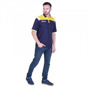 Машка маичка ZEUS Polo Vesuvio Blu/Giallo - Img 3
