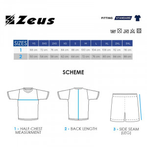 Машки комплет дрес ZEUS Kit Apollo Giallo Fluo/Blu