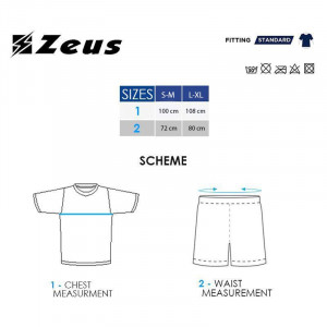 Футбалски комплет дрес ZEUS Kit Hero Blu/Rosso - Img 3