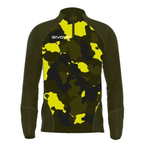 Машка Блуза GIVOVA Maglia Tecnica Half Zip Army 0038